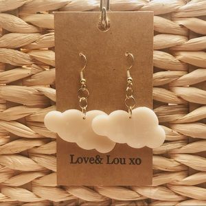 handmade cloud earrings